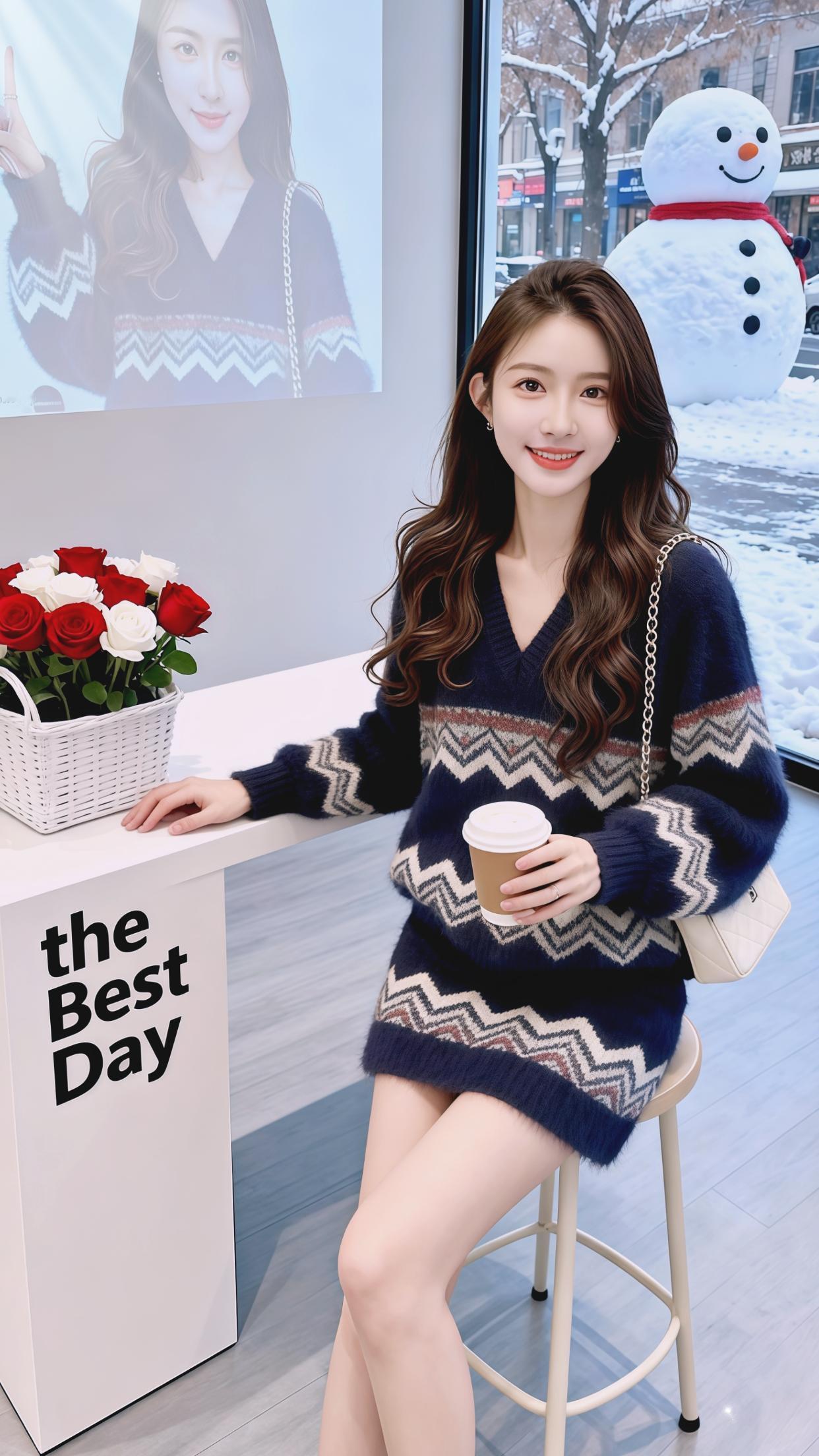 时尚穿搭套装两件套穿着得体是一种生活态度红红火火过春节