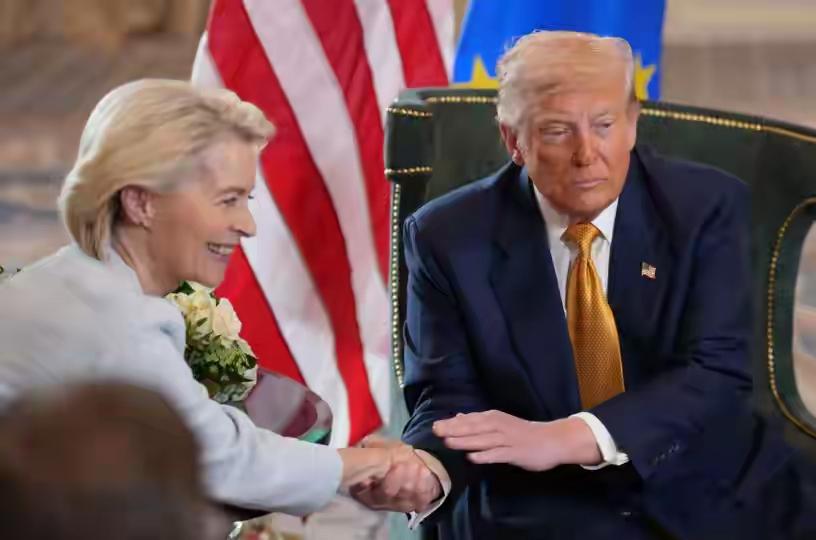 最亲美的冯德莱恩都忍无可忍，英法德一致对特朗普同仇敌忾