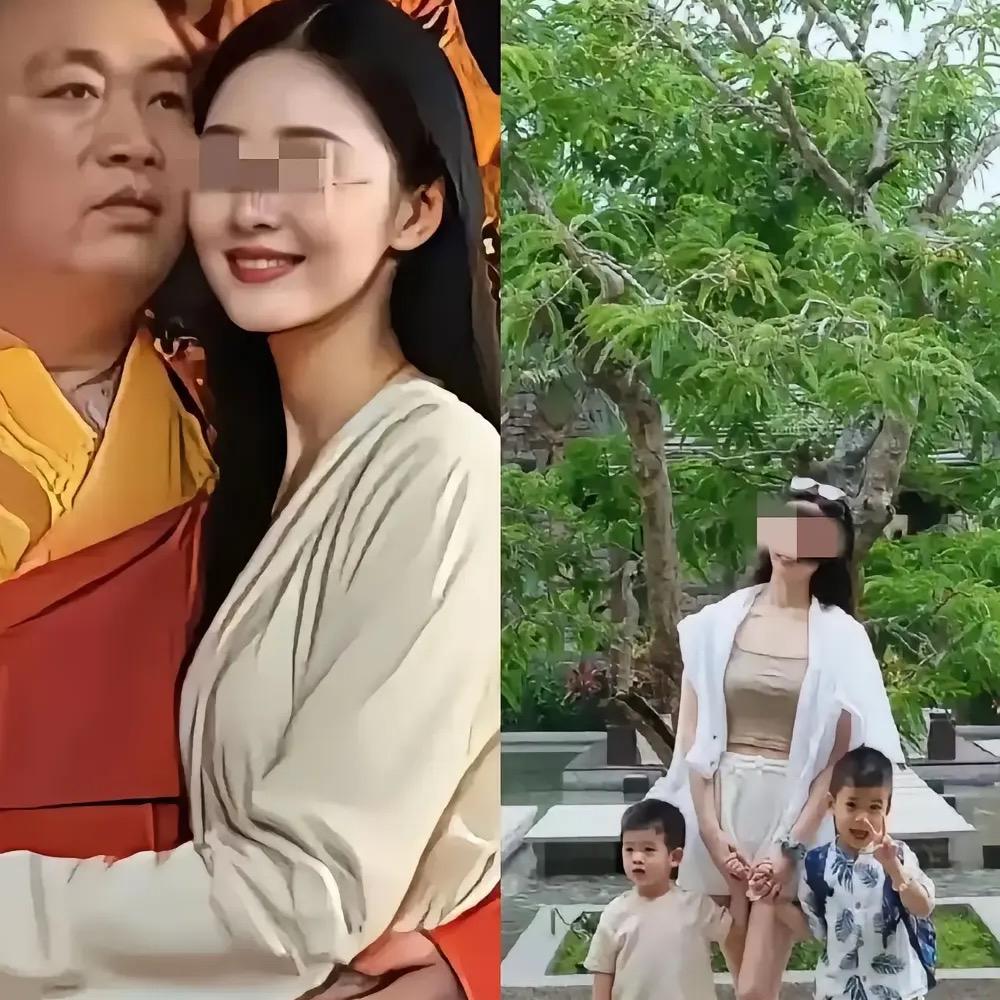 释永信和他妻子孩子的合影被网友曝光，画面一脸温馨幸福，丝毫看不出出家人该有的样子