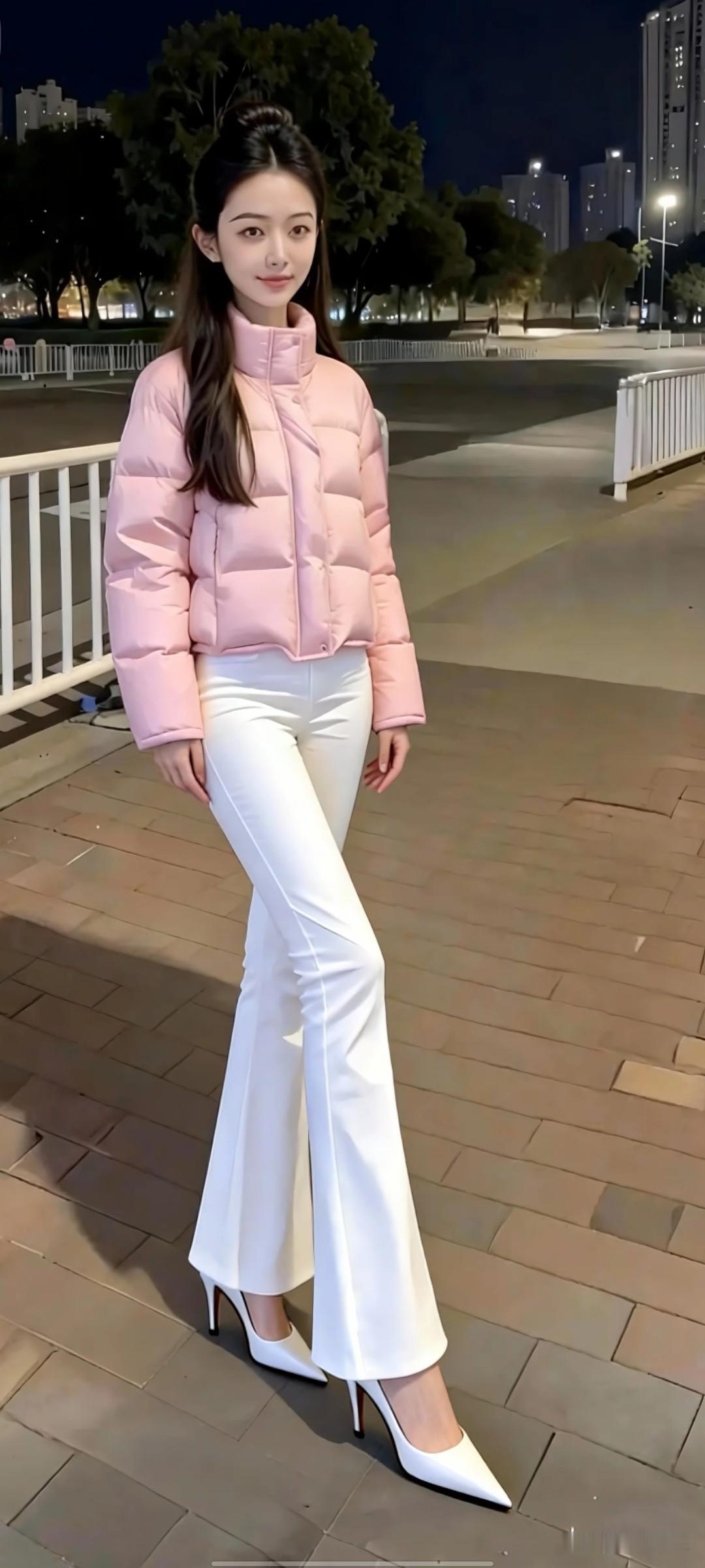 气质穿搭怎么穿才恰到好处?粉衣飘飘，步履轻盈。