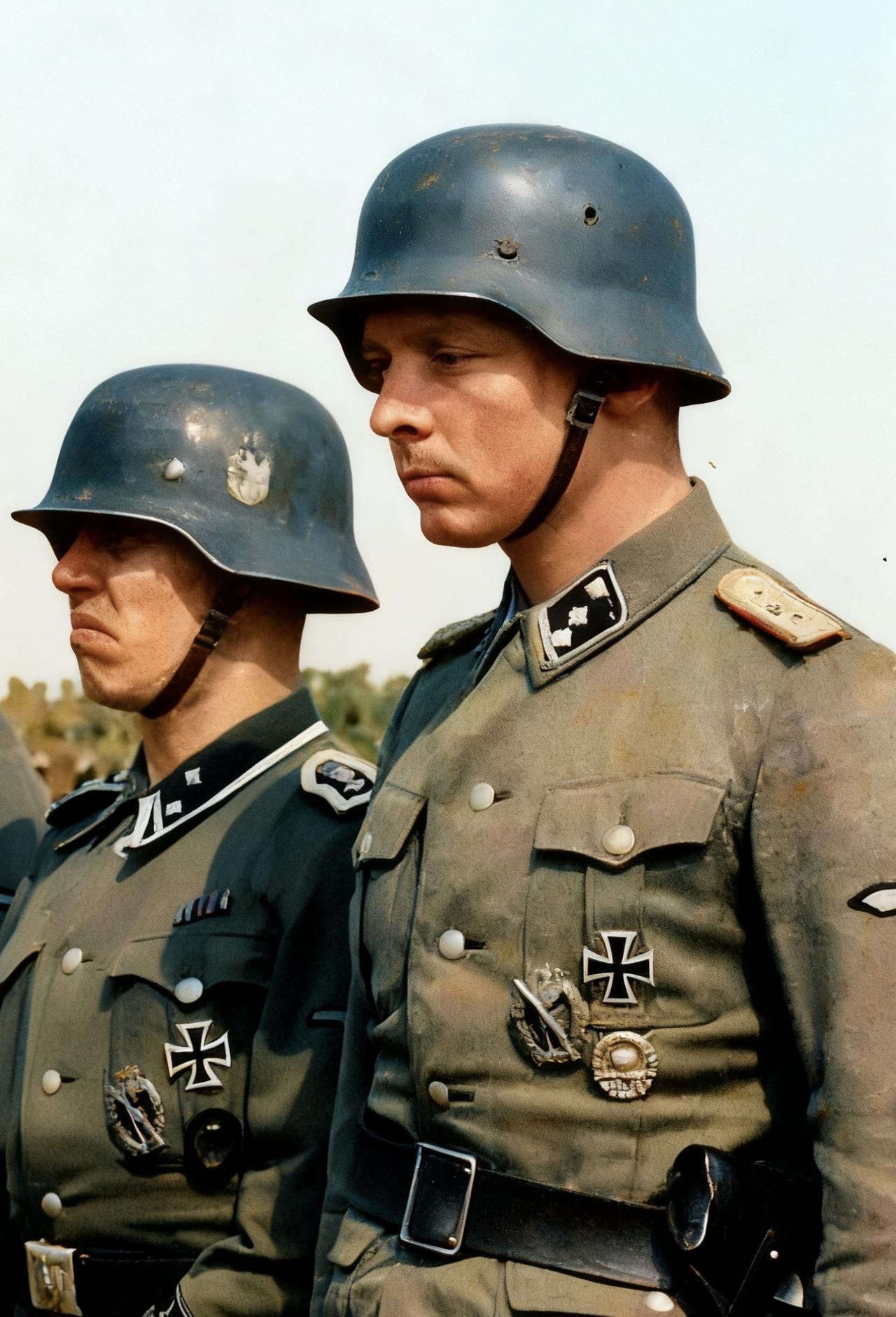 有个人完全不经大脑的思维方式。有个人发了一篇二战时期德国国防军的文和图，但是