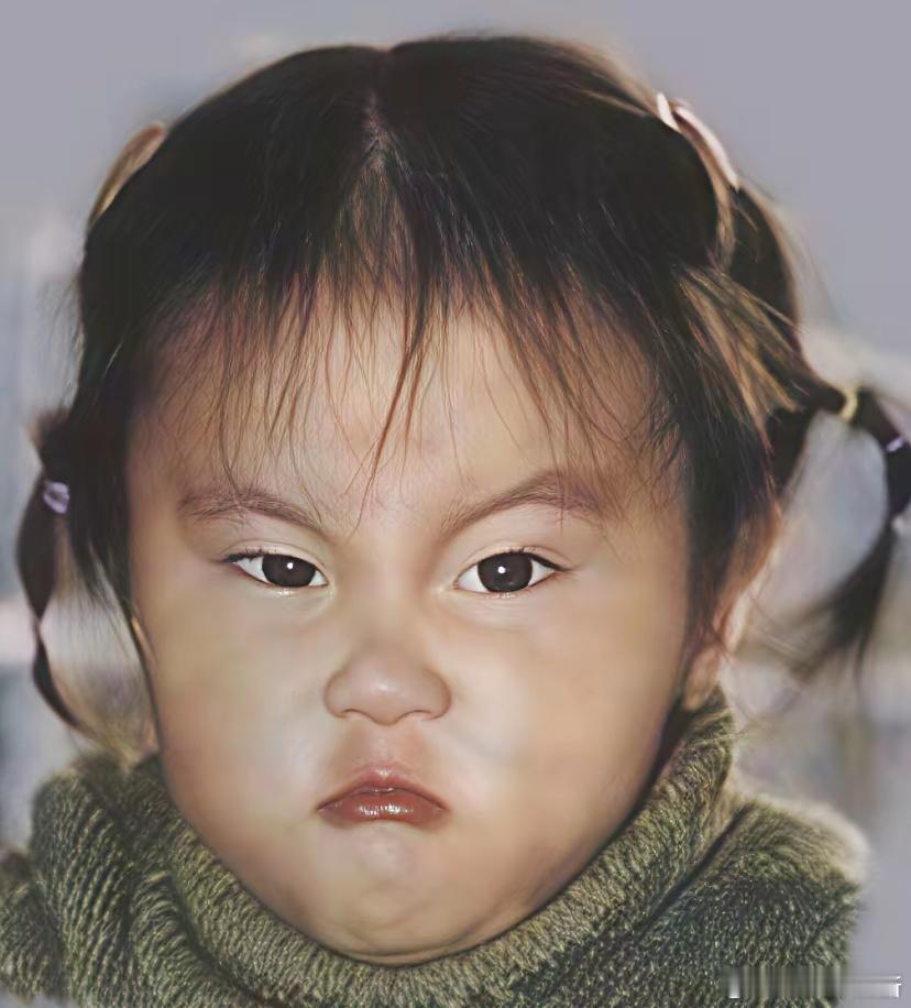 做鬼脸的小窦靖童，一副不好惹的样子。她不乖，也真不坏。小萌娃常做妈妈的好搭档。镜