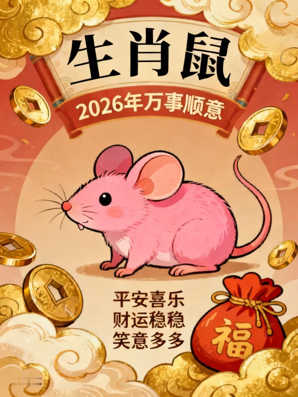 第一名：生肖鼠鼠：该轮到你接福了鼠：今天提笔写下我很好鼠：如果你相信，奇迹