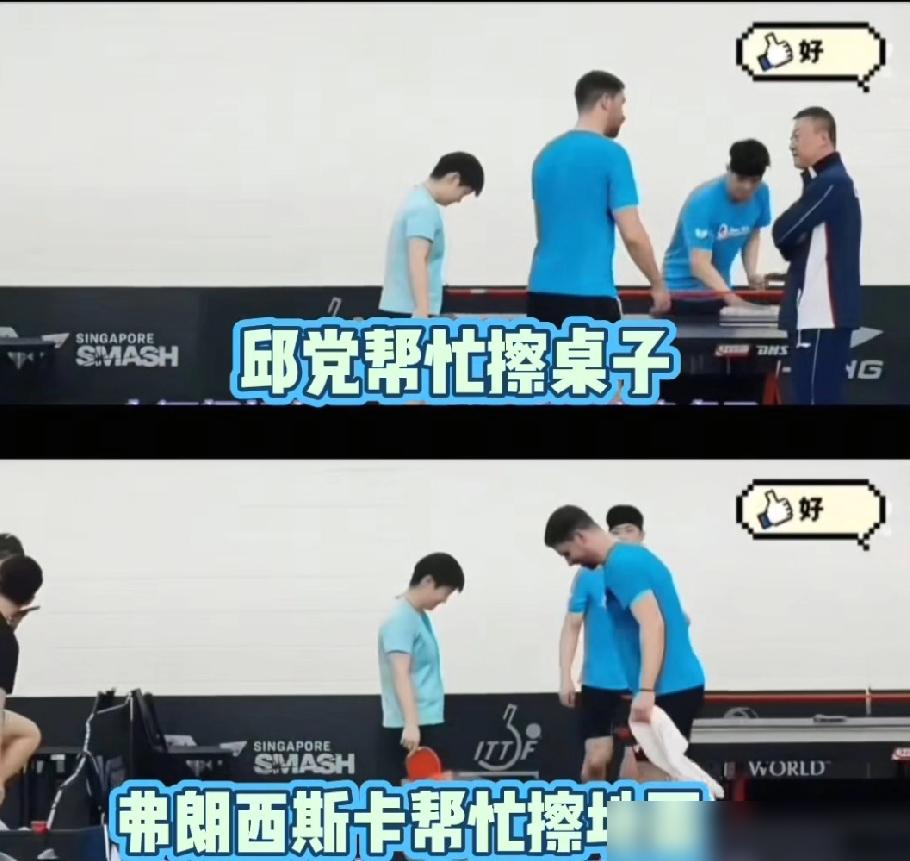 孙颖莎现在有多牛？外国顶尖选手竟抢着给她擦桌子、擦地板！可你敢信吗？几年前