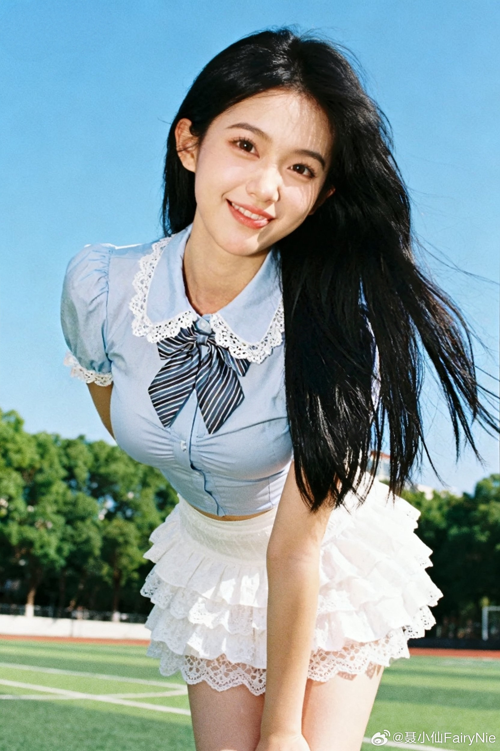 生活应该色彩斑斓，就像每天的心情！上次有粉丝建议，不要只穿白色，要换不同的色彩。