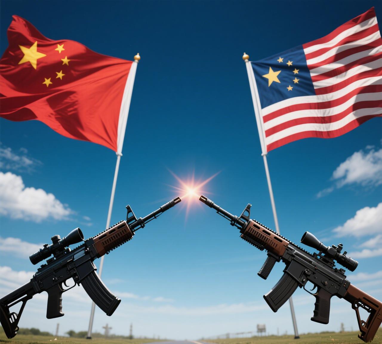 【中美开始飙武器了】美国开两艘航母到南海，我们也摆两艘航母到南海，美国亮相洲际