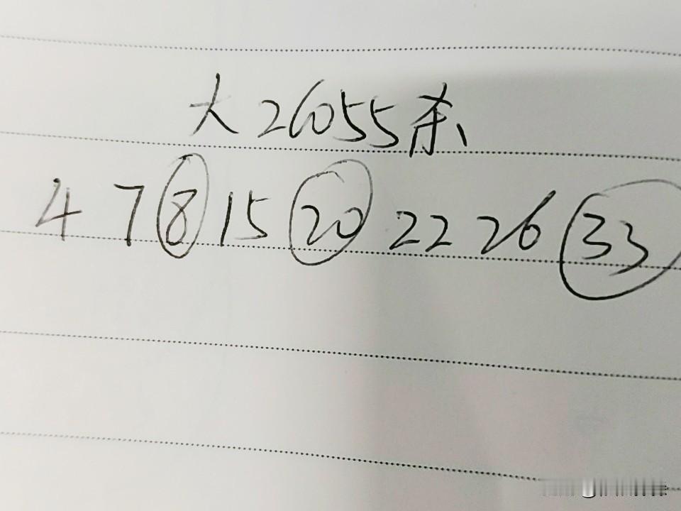 大乐透26055期杀码04、07、08、15、20、22、26、33上期开奖