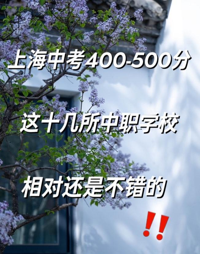 家长们，中考400-500分，有哪些出路？今天给大家盘点一下上海那些还不错的中职