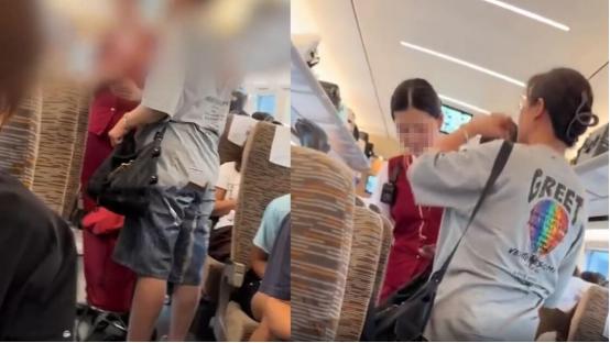 “倒打一耙！”高铁上，男子要去厕所，就把自己的物品放在小桌上，几分钟回来后，自己