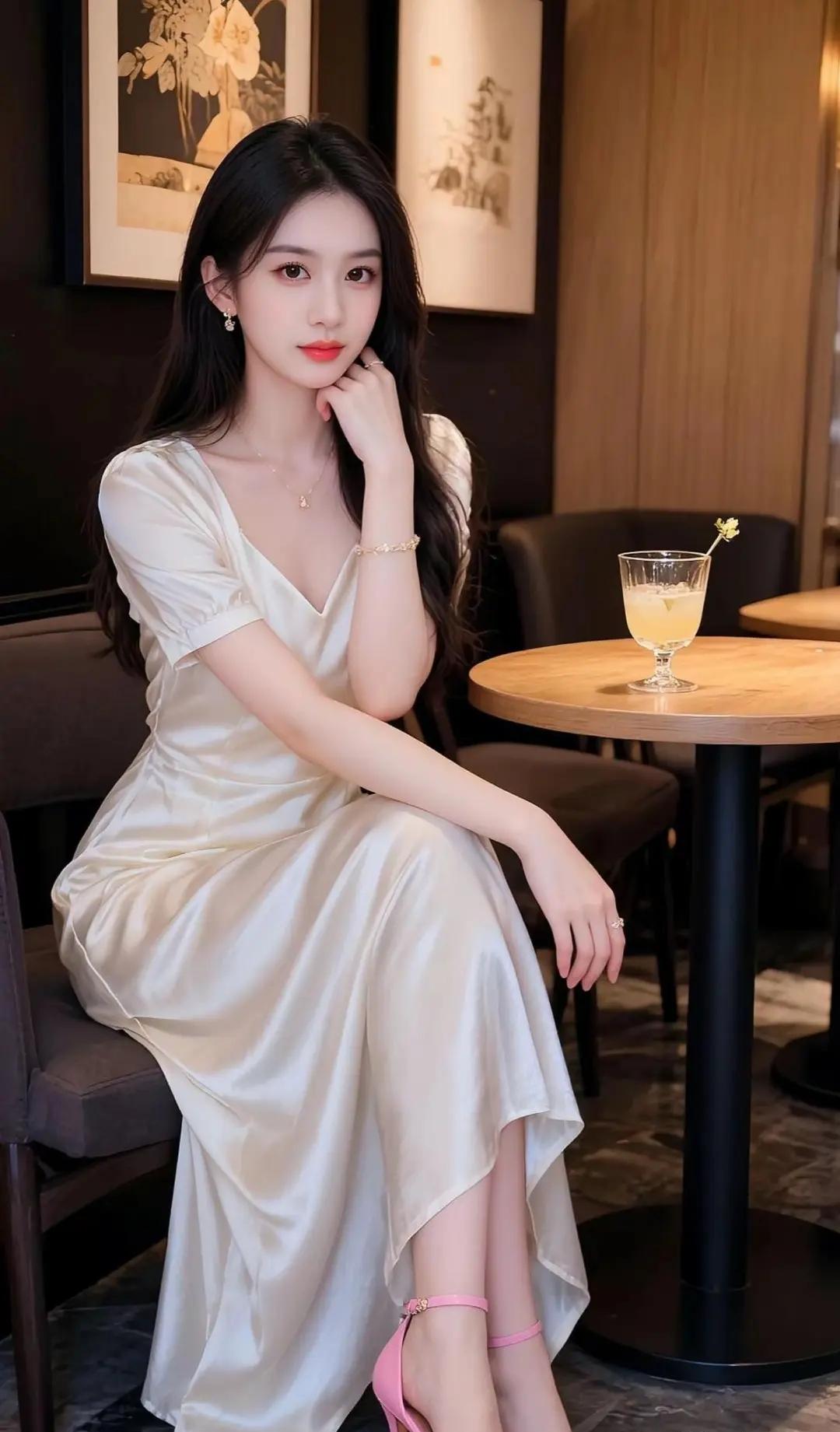 优雅咖啡馆时光，浅笑轻语间，尽显温柔与美丽。美景照片分享