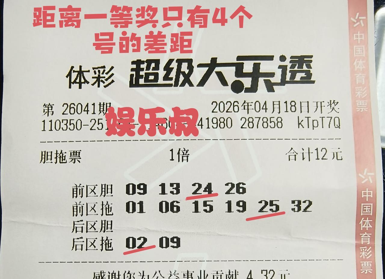 娱乐叔又中奖了，虽然只有一个区区的末等奖，但却足以让人开心快乐，说明眼光已窥视到