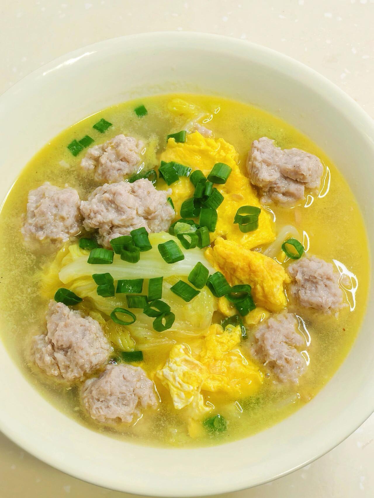 掉秤党封神✅撑死人还低卡！白菜鸡蛋丸子汤巨鲜救命！减脂期终于不用啃寡淡白水煮菜