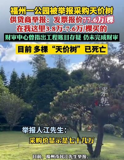 太离谱了！6月27日福州，某公园70多万/棵采购了一批树，结果，没多久就养死了，