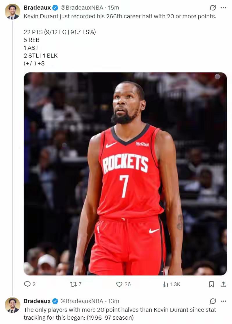 杜兰特真牛，NBA总得分超越篮球之神迈克尔乔丹，上升到历史第五位，杜兰特会不会超