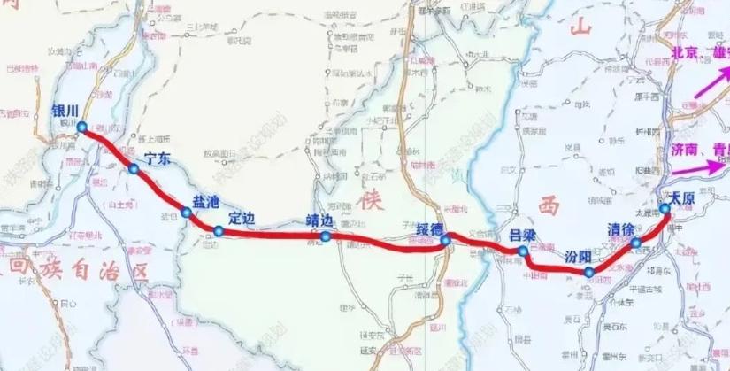 打开中国高铁地图，"八纵八横"里有一条很奇怪的东西向通道——青银高铁。它串起青岛