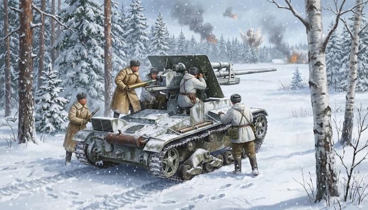 苏军硬核改装：T-26卸炮塔，装上ZIS-2“开罐器”二战东线，德军坦克肆