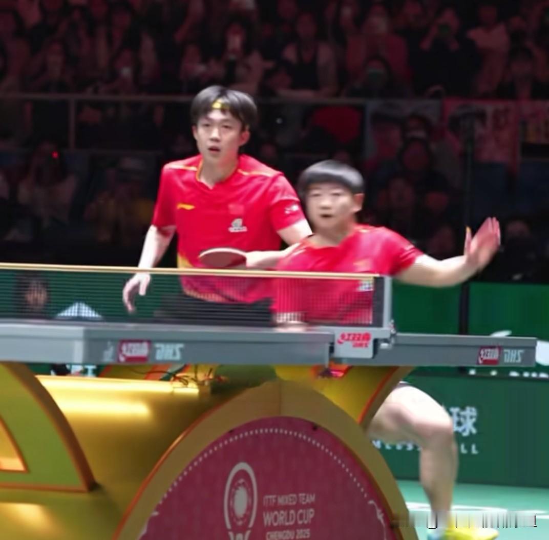 混双老祖，就是这么给力，3：0打败了法国的勒布伦和袁嘉楠。莎头俩的这场比赛太