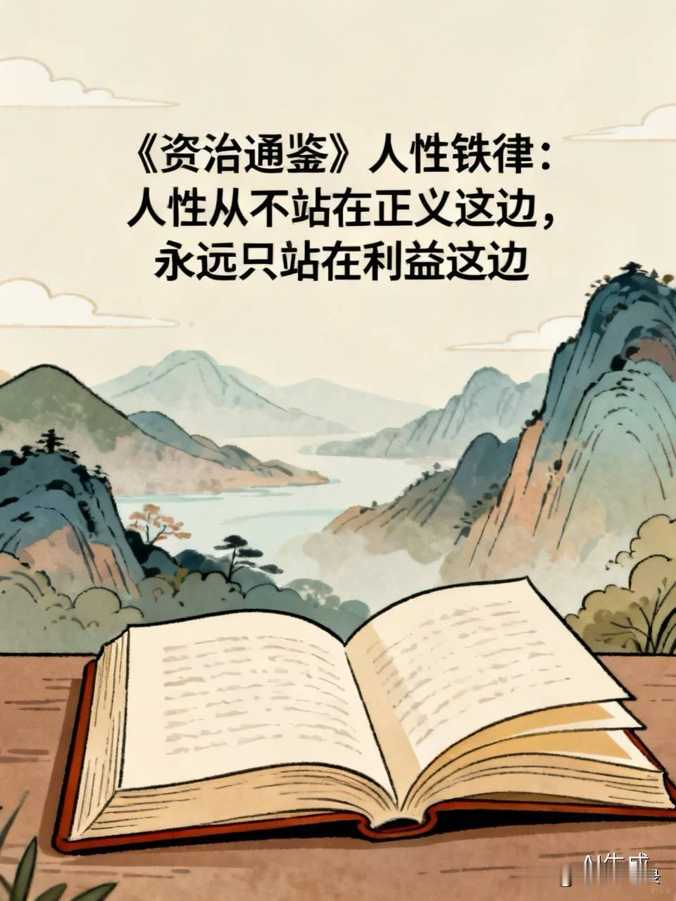 《资治通鉴》人性铁律：人性从不站在正义这边，永远只站在利益这边先讲个真事。我