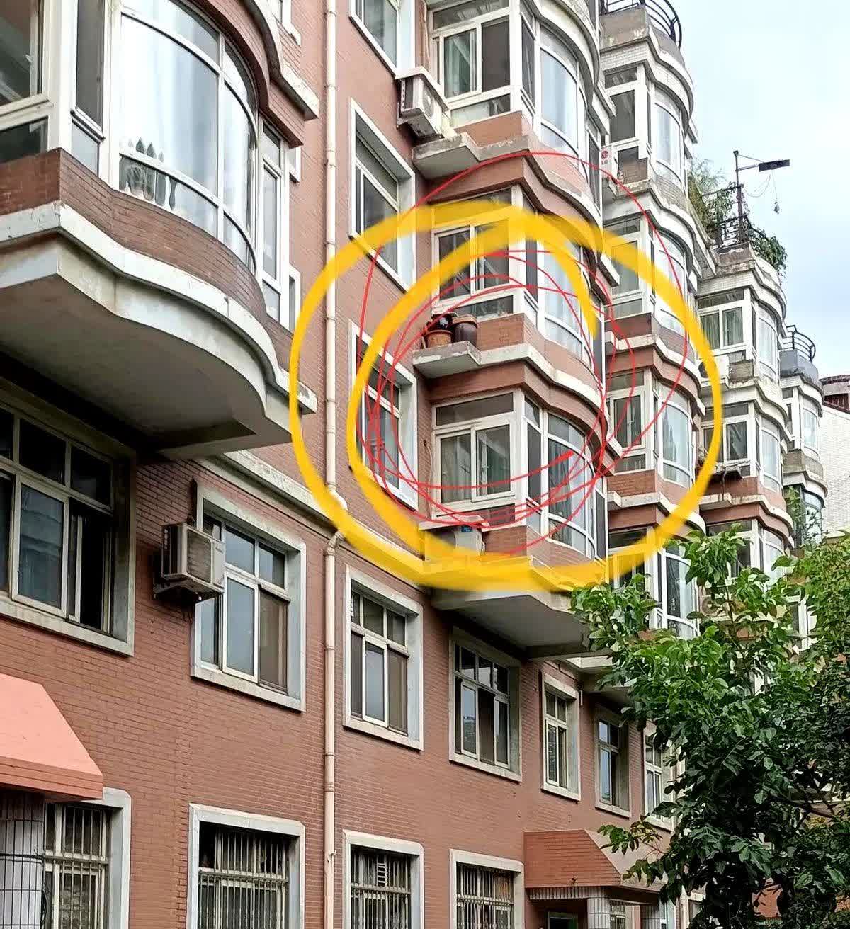 辽宁，一名女子在小区里散步时，无意间抬头一看，发现一个四楼的住户竟然将几个闲置的