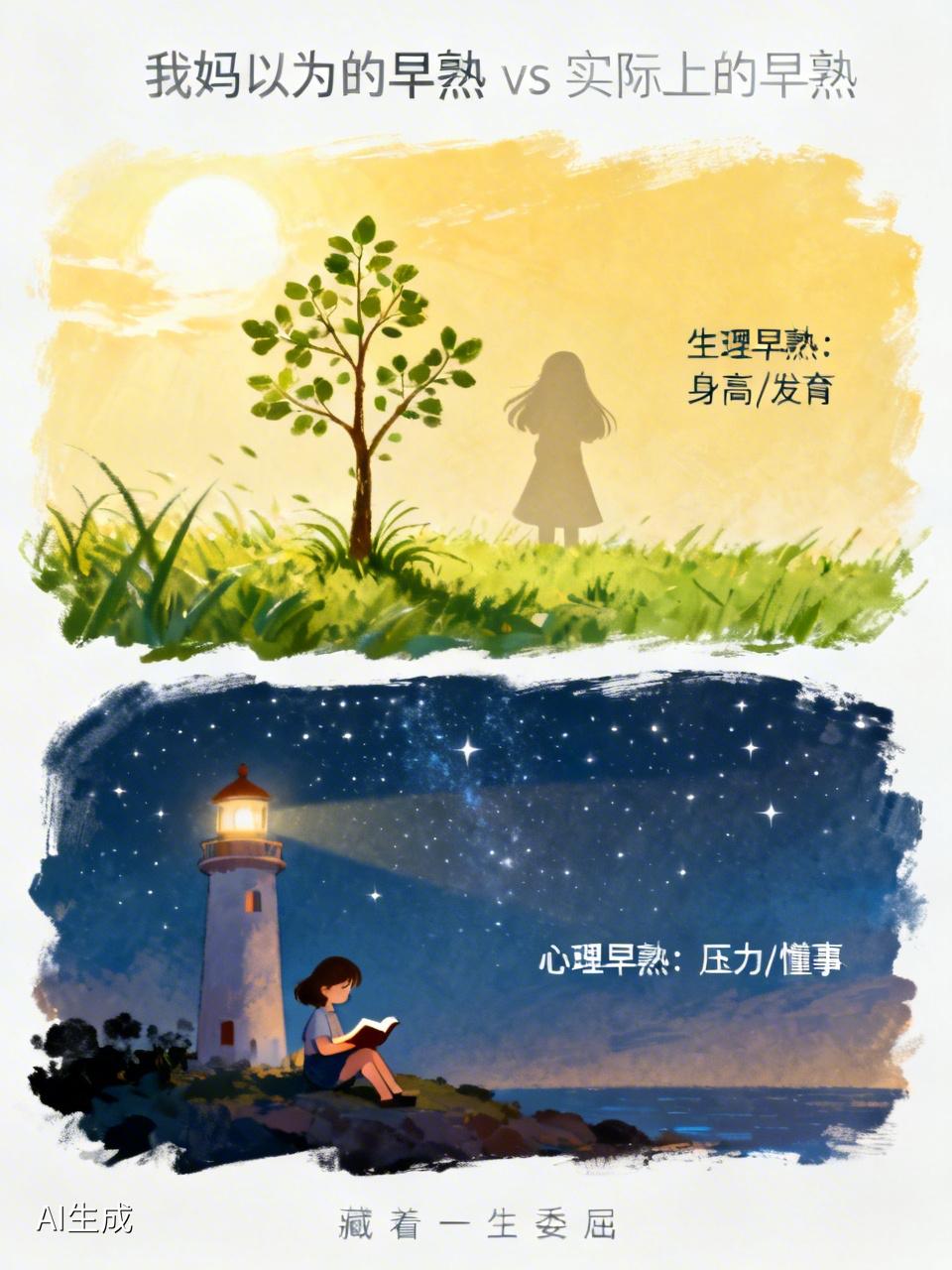 我妈以为的早熟vs实际上的早熟，看完太扎心！很多人都被这两个词坑了，一