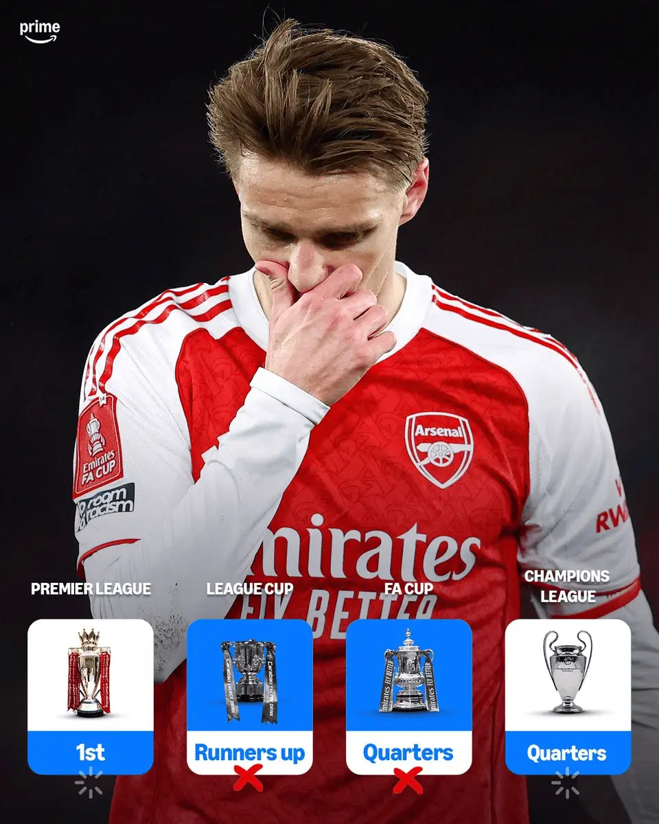 阿森纳连负曼城南安普顿，2连败导致4线争冠变2线如果说联赛杯决赛成败都能接受，足