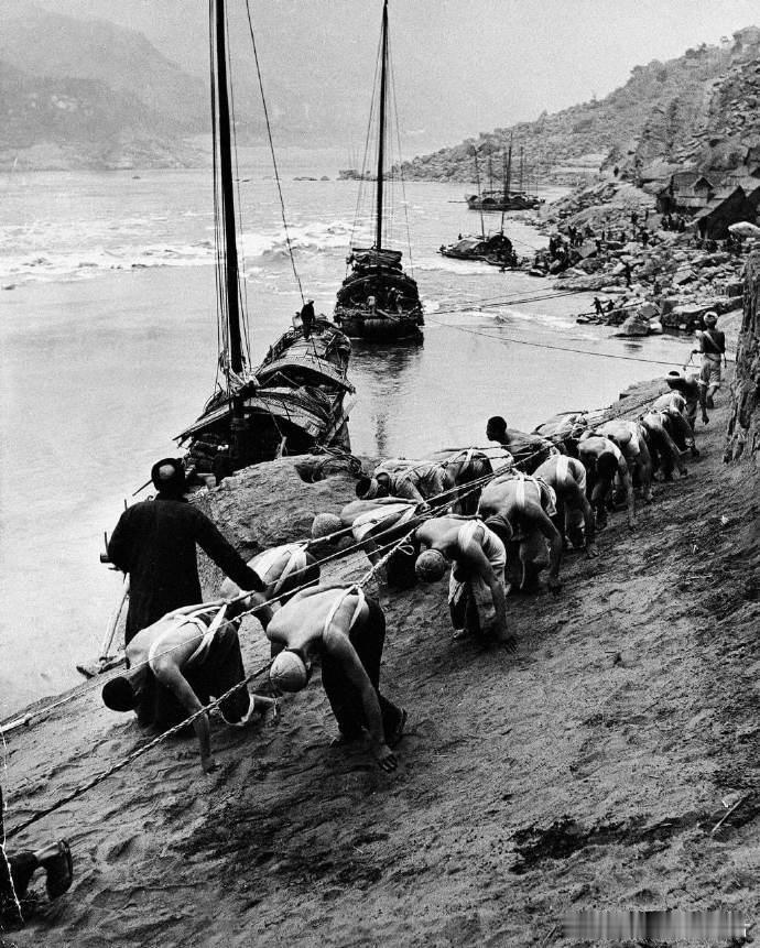 1946年，长江纤夫，摄影师DmitriKessel