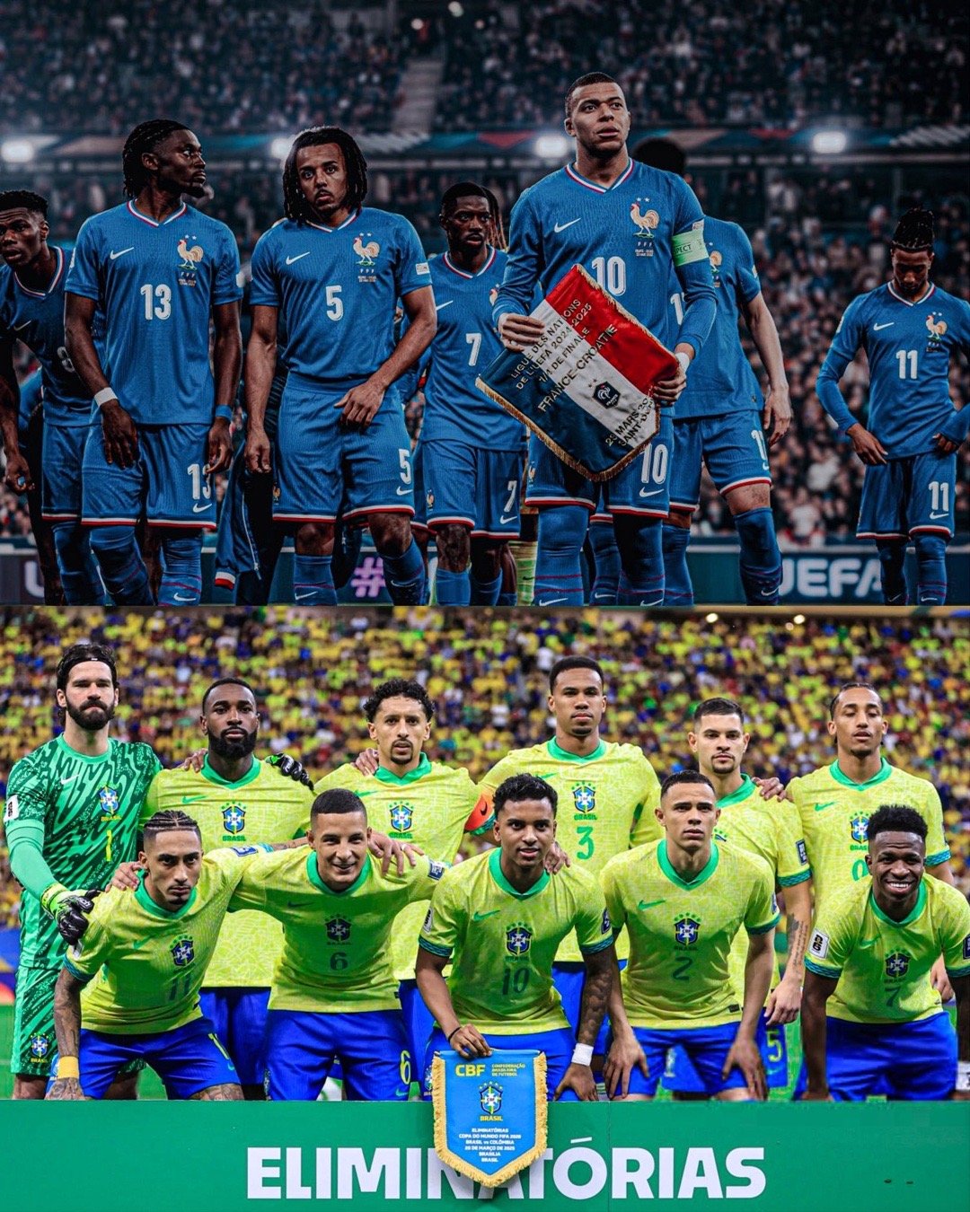 🇫🇷🇧🇷队报消息，法国和巴西正在商谈于2026年3月（世界杯前三