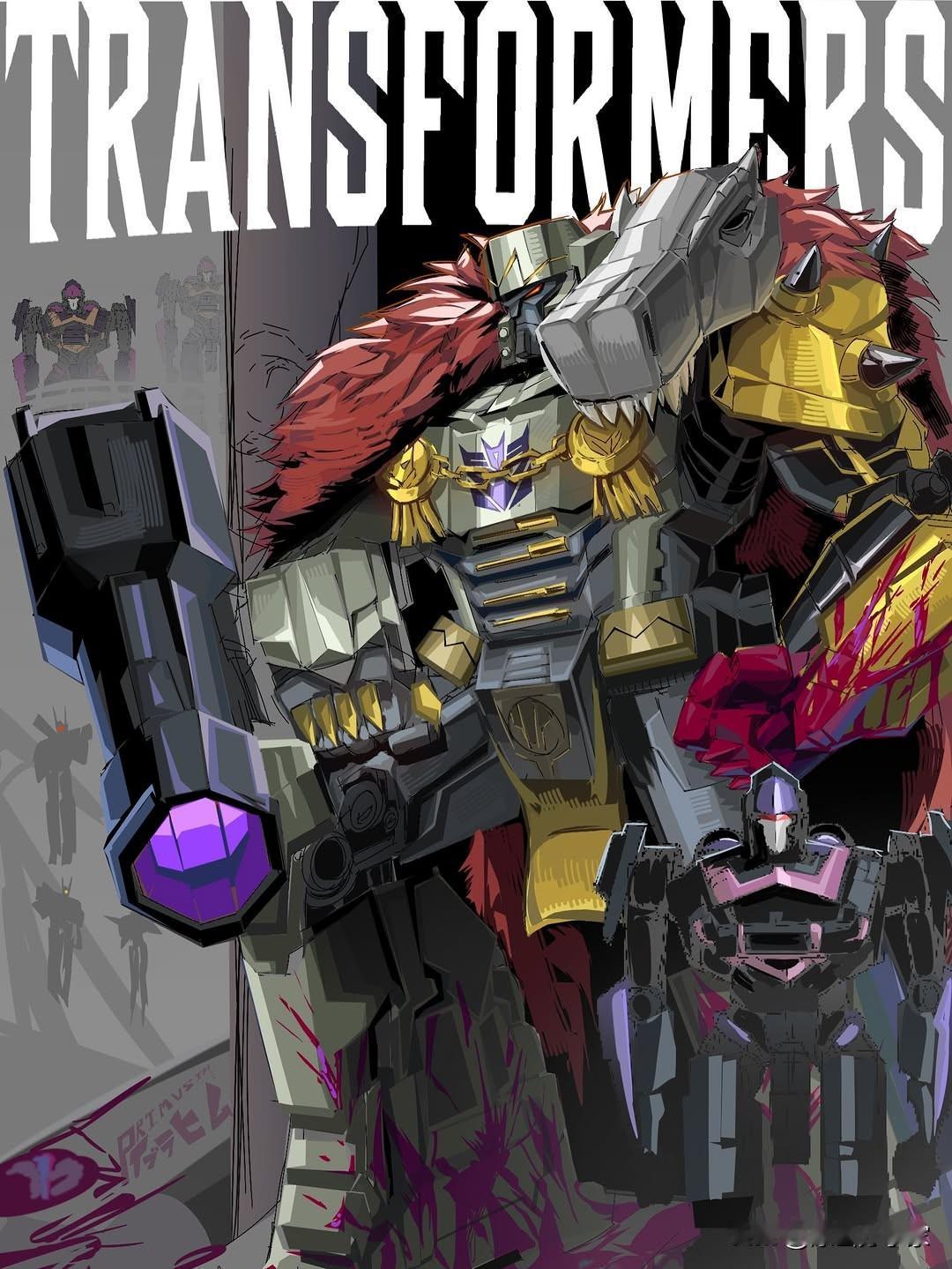 变形金刚插画一组画师primusbi动漫二次元原画分享家插画动画卡