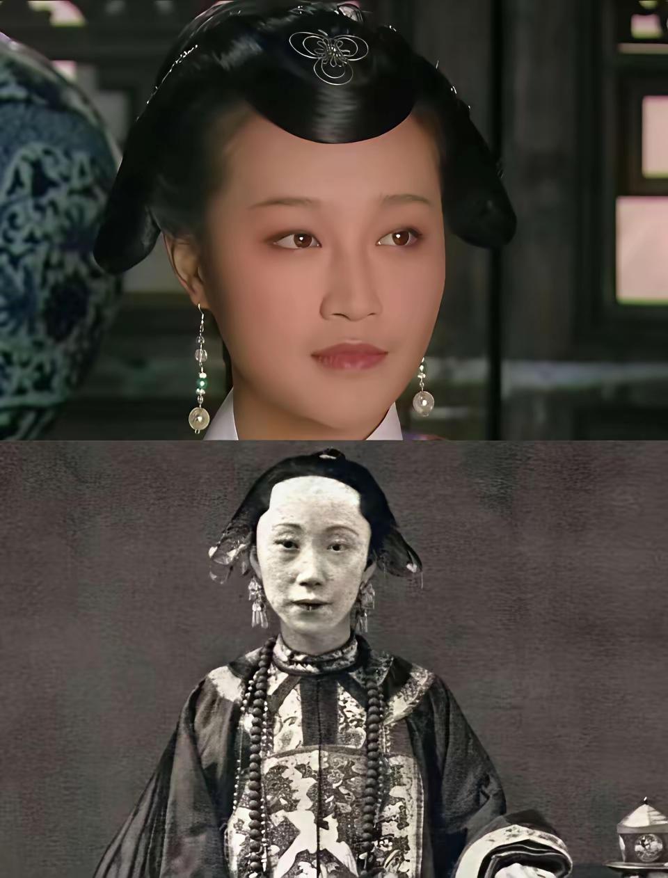 清朝的发型，在真正的历史照片中，仅仅是男性剃光前面的头发，露出光秃秃的脑门，连女