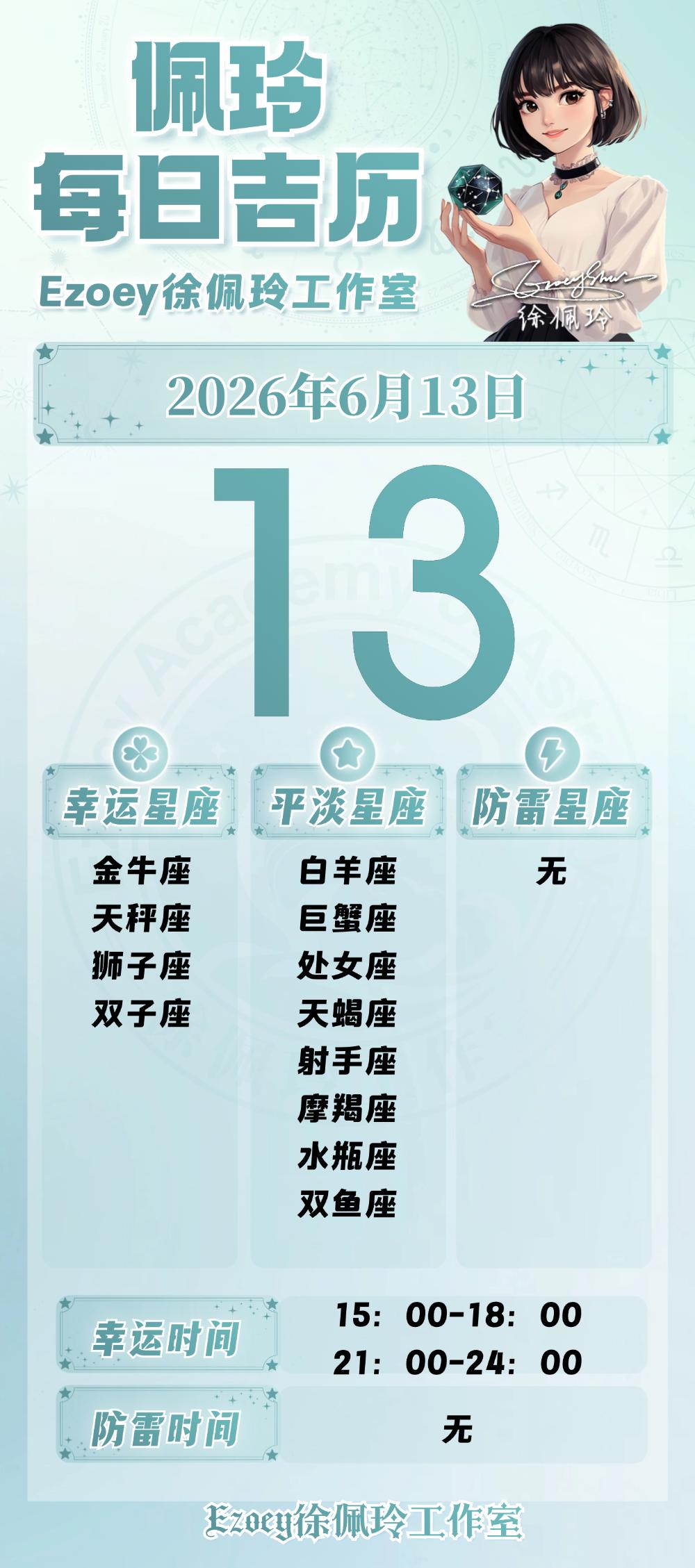 【6.13日播报】金星换座狮子水瓶白羊接桃花幸运星星：金牛座、天秤座、狮子座