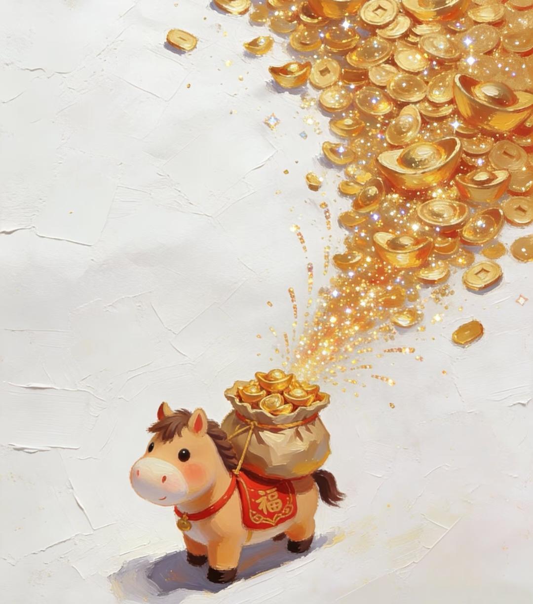 今天是开财日福气财运齐报到对自己说一句出门接元宝钞票哗哗往家跑上班加薪