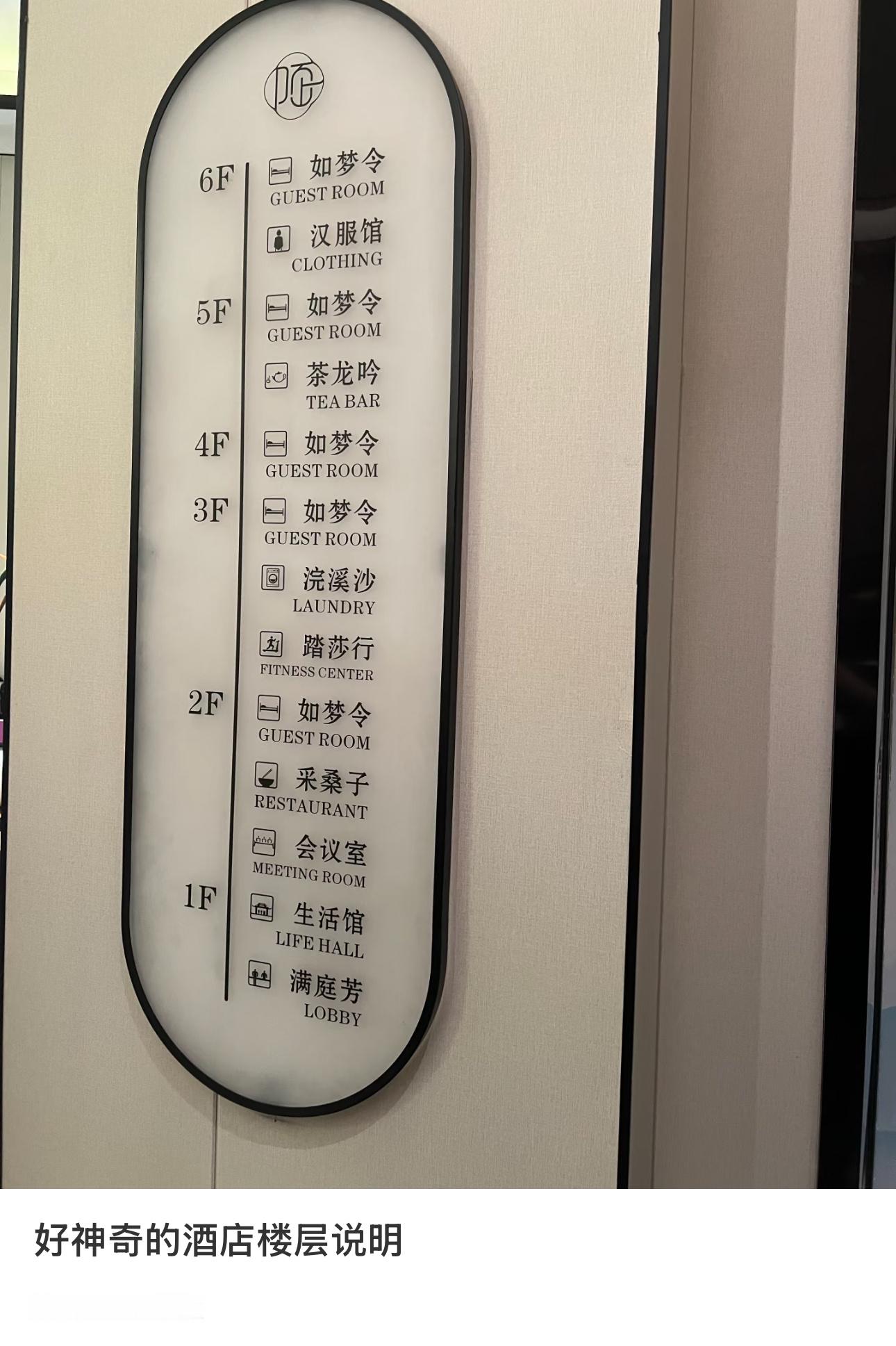 好高雅的酒店楼层说明​​​