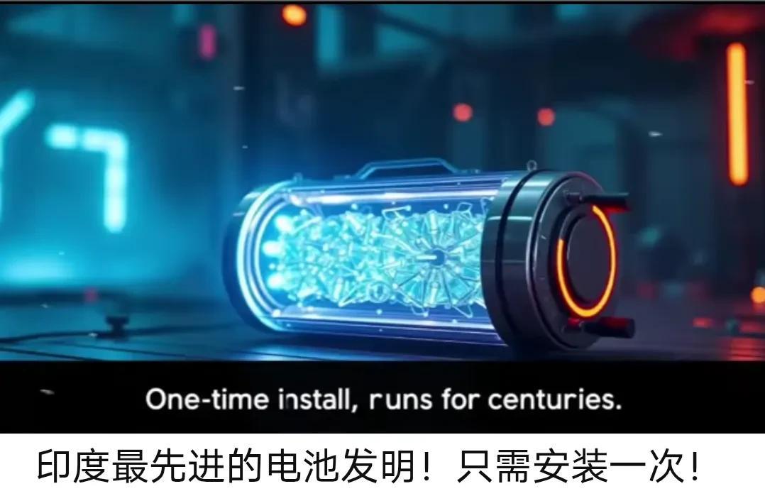 印博主：印度发明最先进的电池，只需安装一次，终身无需更换。近日，据一位印博主透