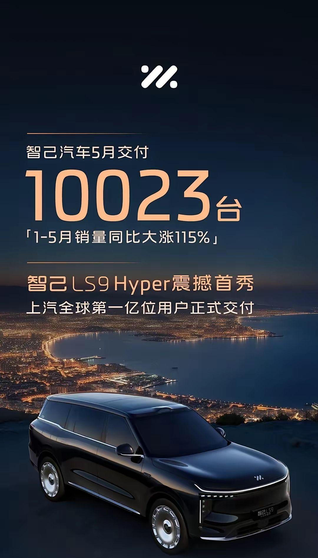 鸿蒙智行卖了46122台，小米卖了3万多台。智己卖了10023台。然后智己宣布