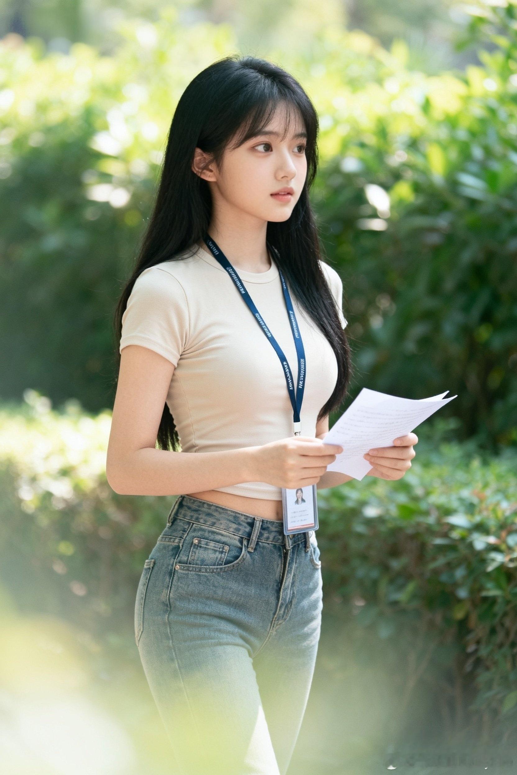 那是相当可爱，不接受反驳☺️校园风，做一个认真的美少女😃聂小仙​​​
