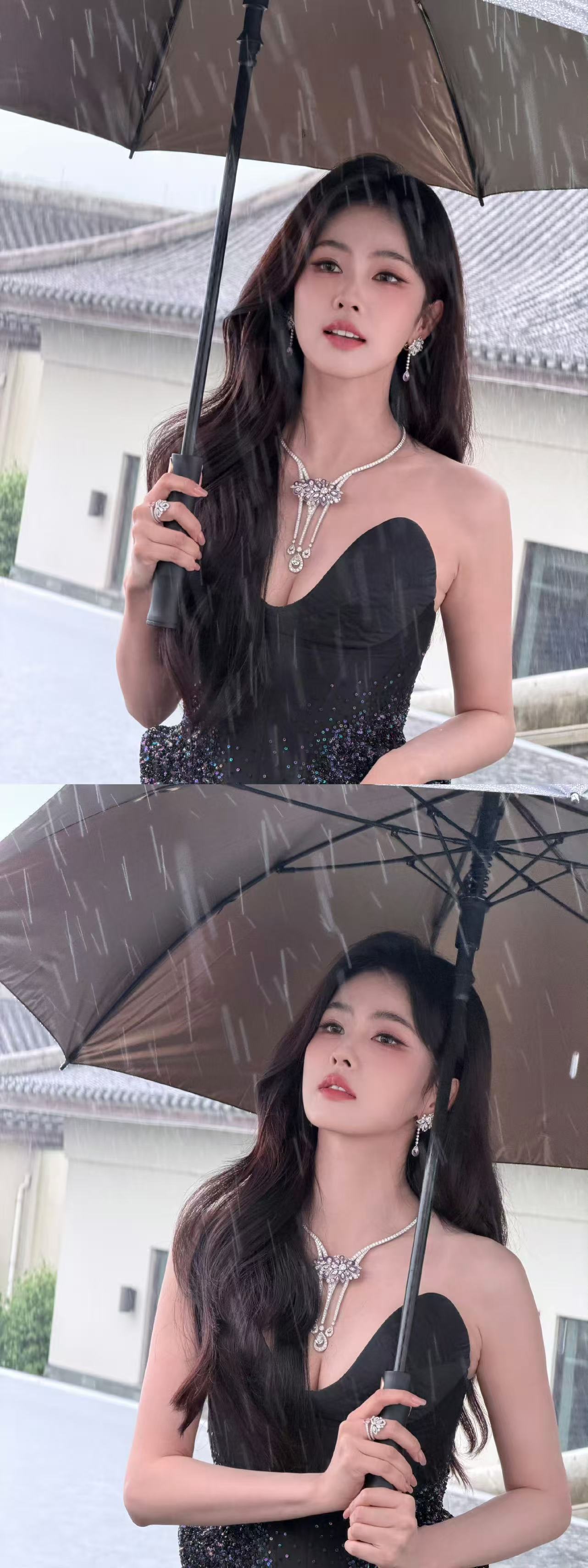 白鹿雨中撑伞神图白鹿神图有了白鹿神图有了，哇，，​​​