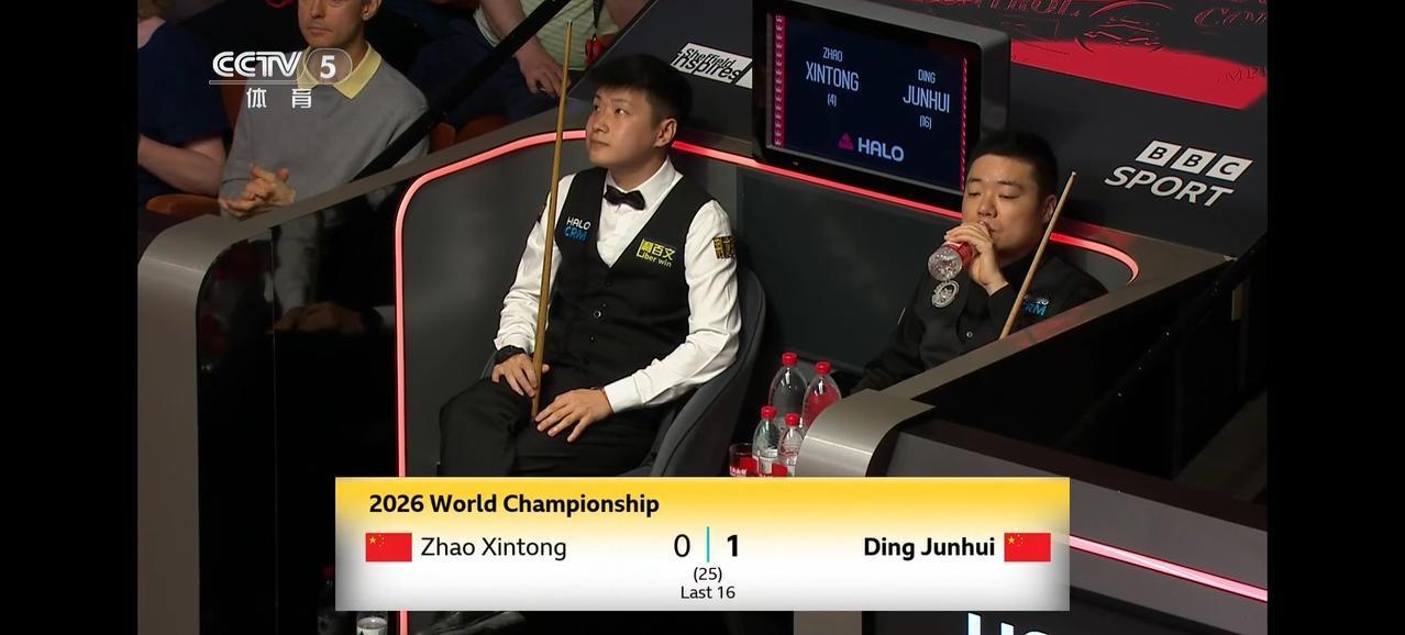 斯诺克世锦赛中国巅峰德比,丁俊晖大战赵心童。还是很希望丁主任能够拿下这场比赛去冲