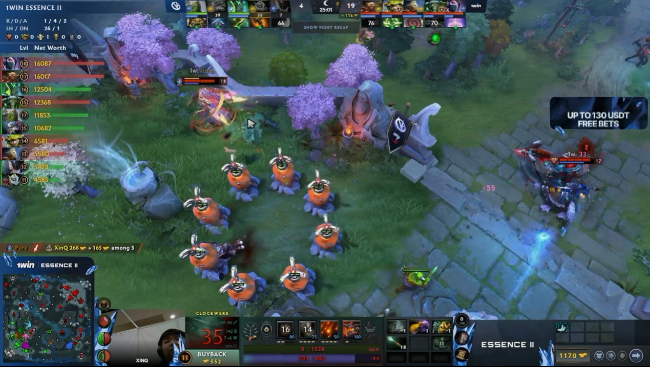 DOTA2线上赛1WEssence淘汰赛败者组第二轮VG对阵1W战队BO3