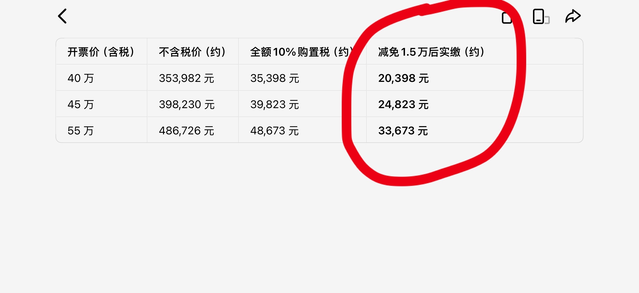 买一辆蔚来ES9需要缴纳多少购置税呢，假如签名版的价格是55万，买断电池的