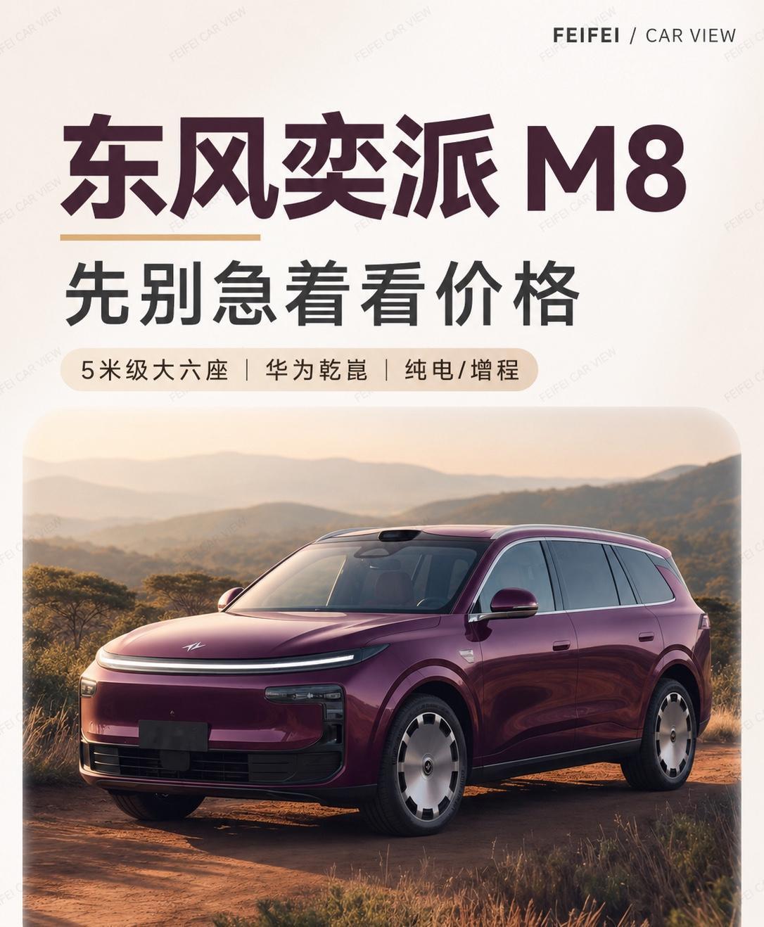 东风奕派M8这台车，我现在反而不想先聊价格。因为它还没正式上市，价格和版