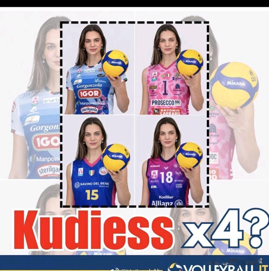 越是拦网好的副攻，更容易受到青睐！你看巴西女排副攻库迪斯，一共收到意甲4豪门的