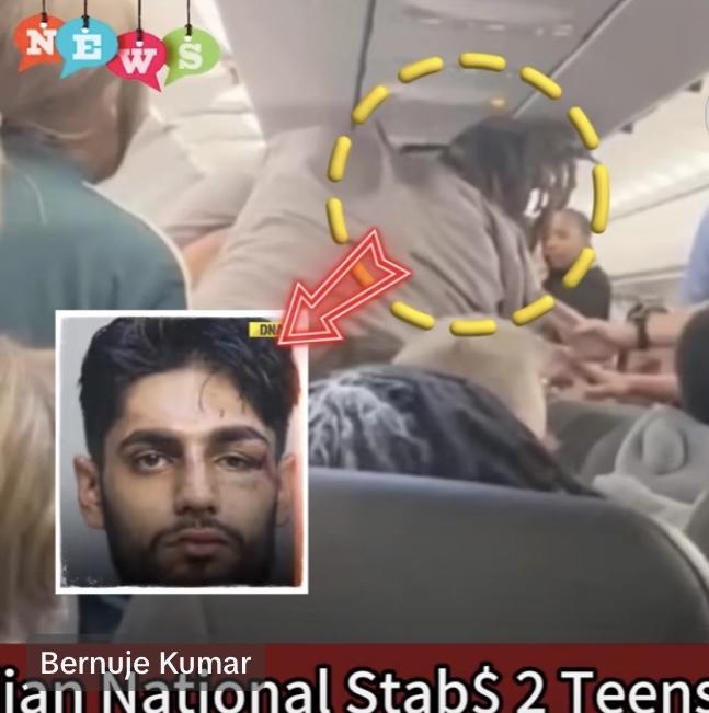 从芝加哥飞往德国法兰克福的航班上，在起飞两个小时后，一名印度男子突然使用餐叉袭击