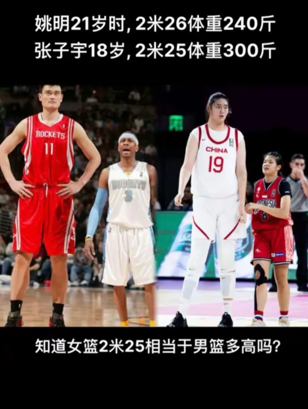 终于明白张子宇的身高在女篮圈中意味着什么了也知道她的对手为什么会是这种表情了