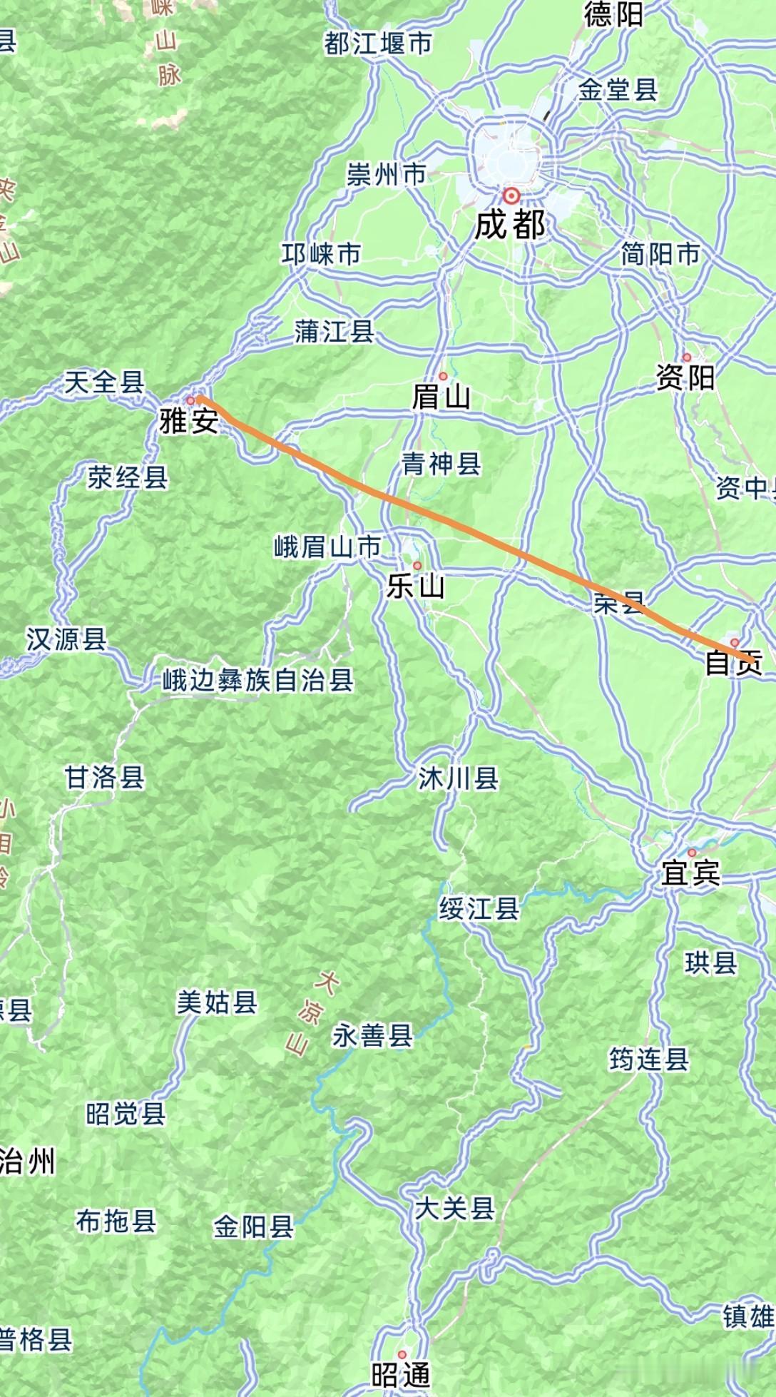 雅安尽管比绵阳要晚得多才有铁路，但是随着川藏铁路的建设，和渝自雅铁路的建设，雅安