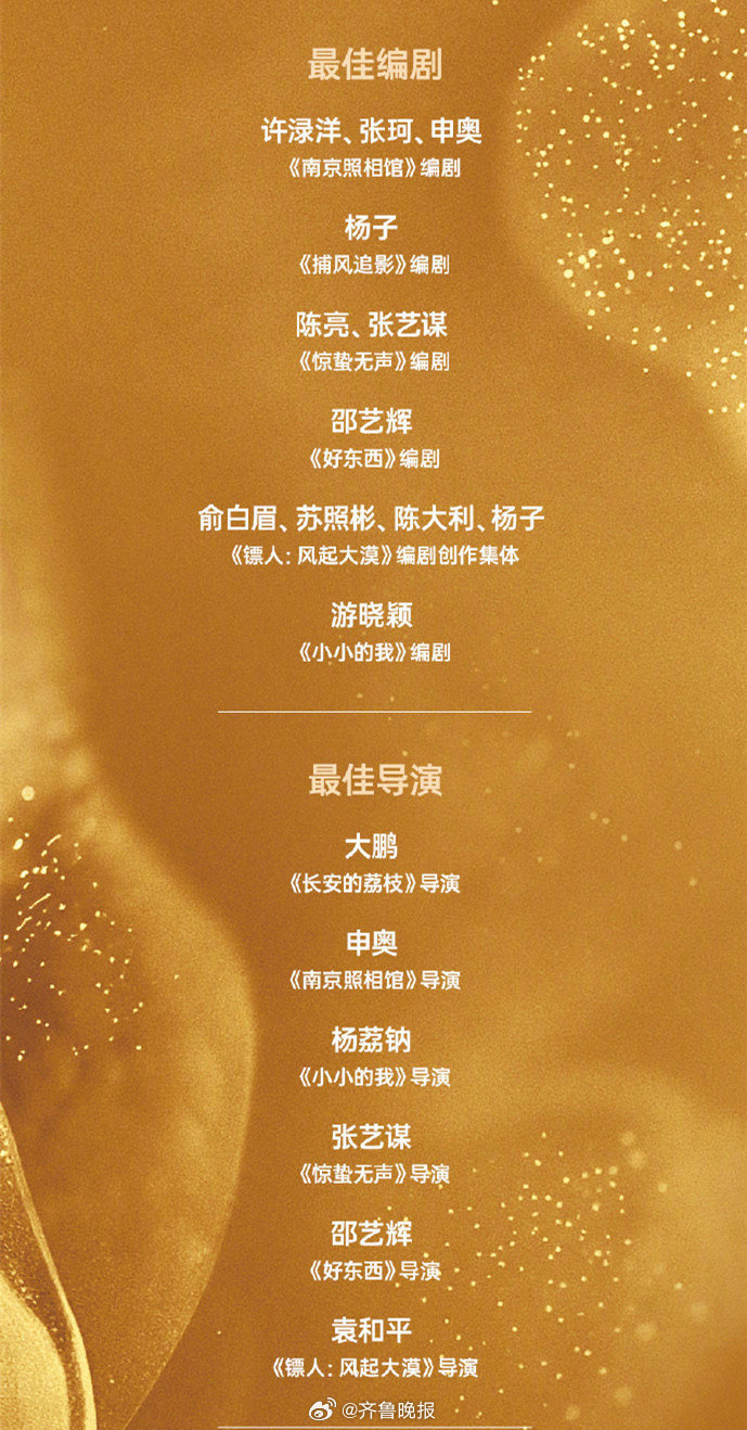 #百花奖最佳男主角提名公布#【#第38届百花奖提名名单#公布】#杨幂双角色提名百