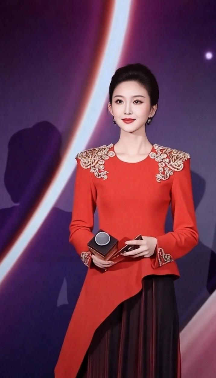 刘心悦系首次央视春晚主持，不但具有国泰民安长相，同时又不失端庄、甜美兼具智慧的主