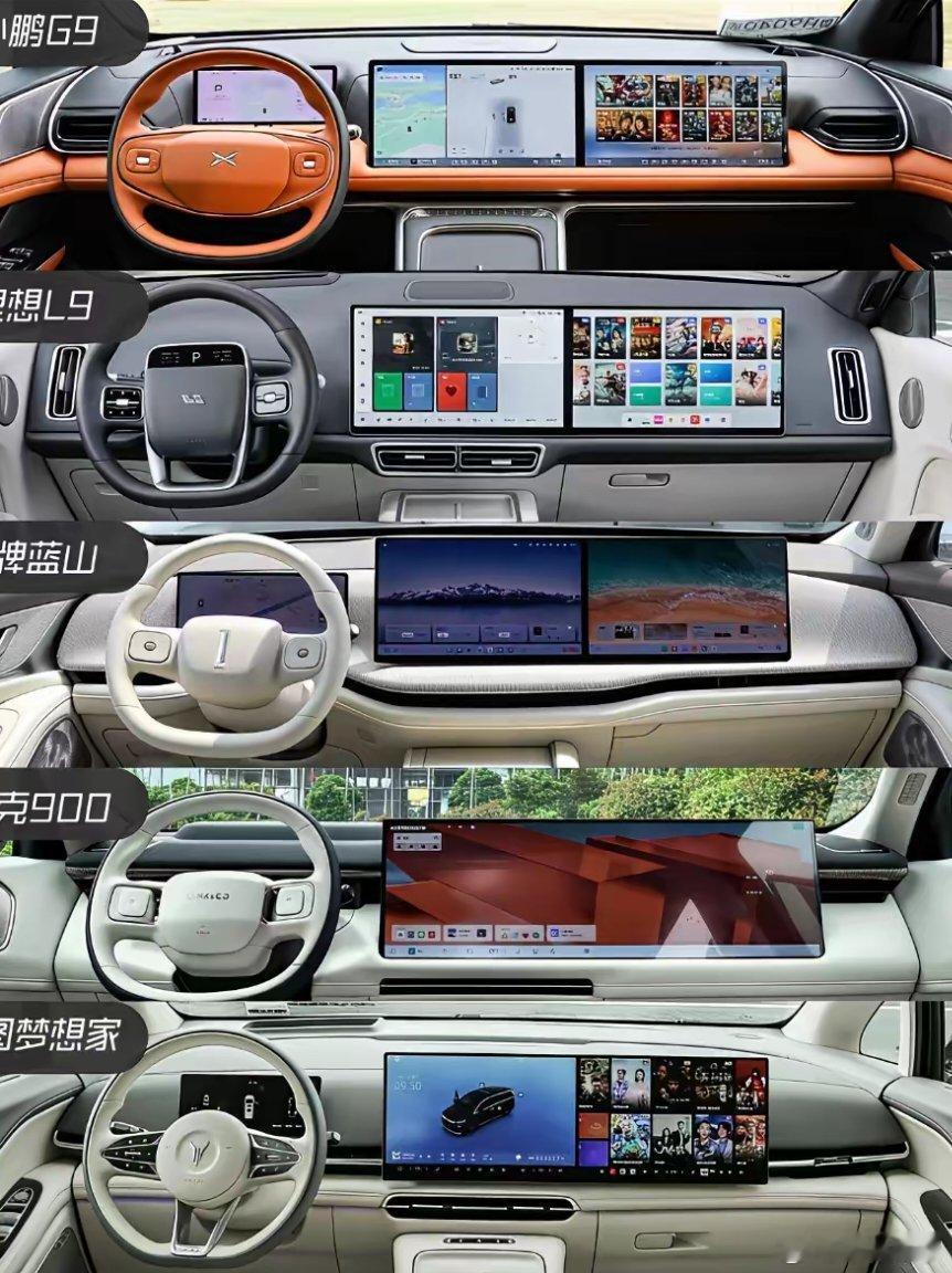 新能源的中控屏就是一个样吗？
