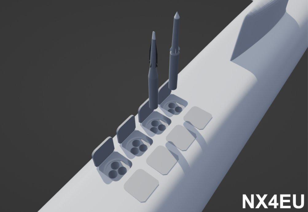 外网博主制作的09V核潜艇CG图，X型尾翼、泵喷推进、24个垂发！在法国媒体“N