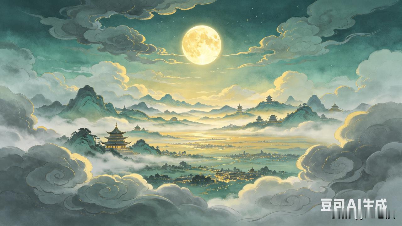 上联：云开世外三千界下联：月照人间万里天