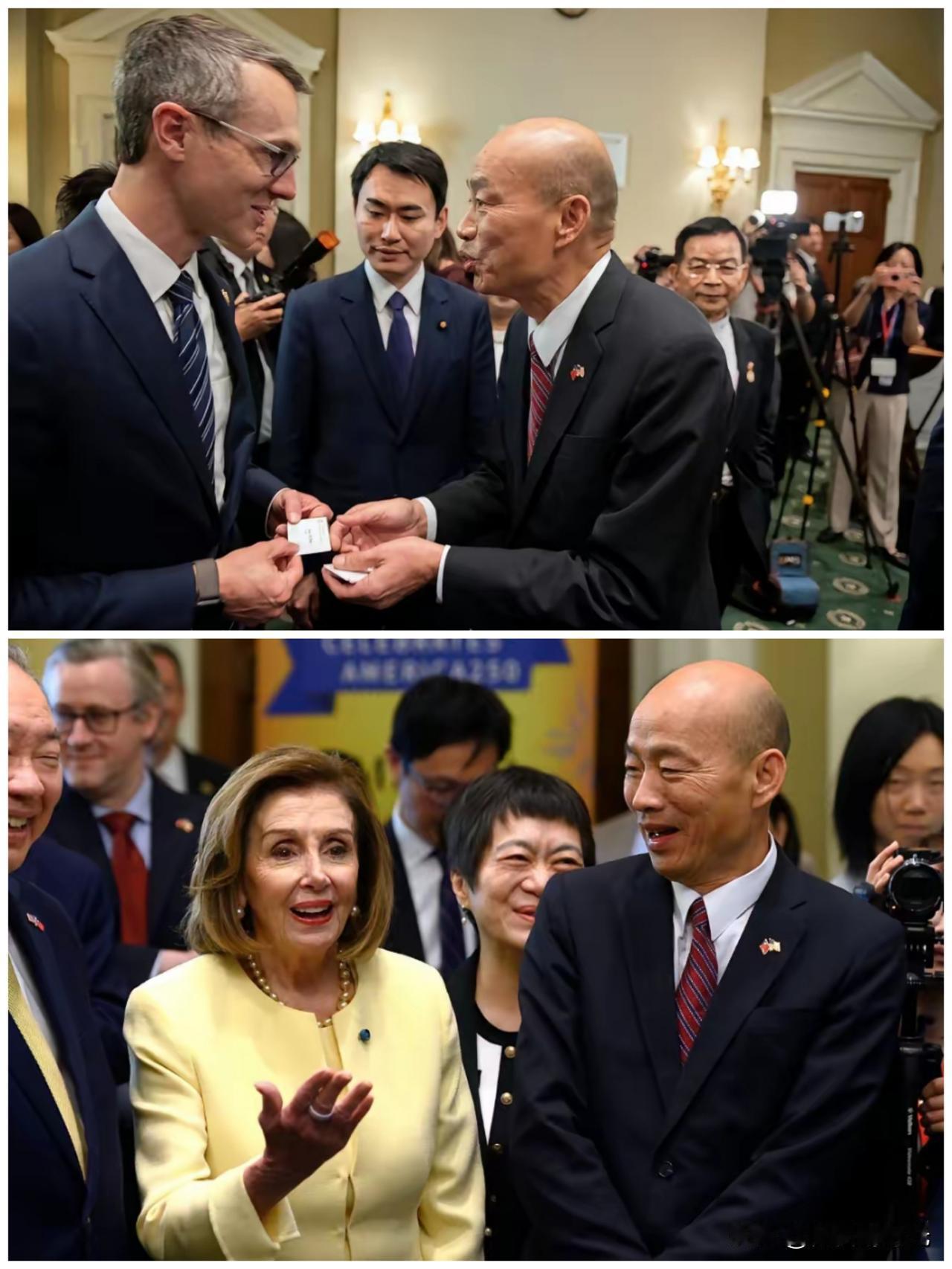 没有想到啊，正在美国访问的立院院长韩国瑜，不仅拜会了美国国会议员，而且还见到了众